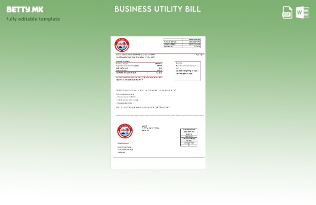 Модерен стил на Пакистанската Quetta Electric Supply шаблон за деловна сметка за